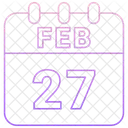 27 De Febrero Fecha Del 27 27 De Febrero Icono