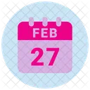 27 De Febrero Fecha Del 27 27 De Febrero Icono