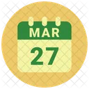 Marzo Fecha Calendario Icon