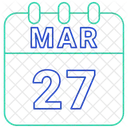 Marzo Fecha Calendario Icono