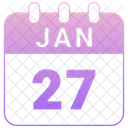 Janvier Date Calendrier Icon