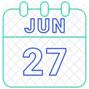 Juni Datum Kalender Symbol