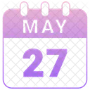 May Calendar Date Icon