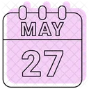 Mayo Calendario Fecha Icono