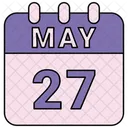 Mayo Calendario Fecha Icono