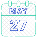 Mayo Calendario Fecha Icono