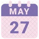 Mayo Calendario Fecha Icono