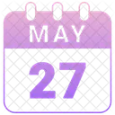 Mayo Calendario Fecha Icono