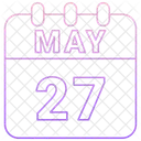 Mayo Calendario Fecha Icono