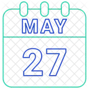 Mayo Calendario Fecha Icono