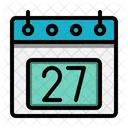 27 St Date Calendar Icon