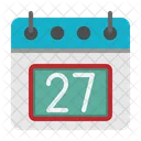 27 Fecha Calendario Icono