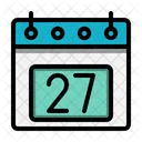 27 Fecha Calendario Icono