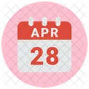 28 De Abril 28 De Abril Fecha Del 28 Icono