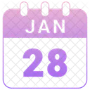 Enero Fecha Calendario Icono