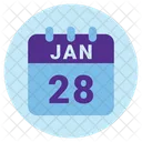 Enero Fecha Calendario Icono