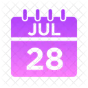 Julio Semana Hora Icono