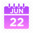 Junio Semana Hora Icono