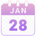 Januar Datum Kalender Icon