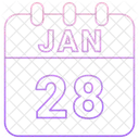 Januar Datum Kalender Icon