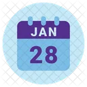 Januar Datum Kalender Icon