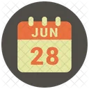 Junho Data Calendario Ícone