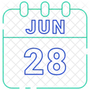 Juni Datum Kalender Icon