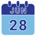 Juni Datum Kalender Icon