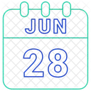 Juni Datum Kalender Icon