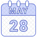 Mayo Calendario Fecha Icono