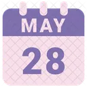 Mayo Calendario Fecha Icono