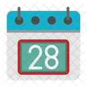 28 St Date Calendar Icon