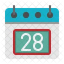 28 Fecha Calendario Icono