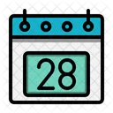 28 Fecha Calendario Icono
