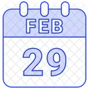 29 De Febrero Fecha Del 29 29 De Febrero Icono