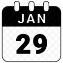 Janeiro Data Calendario Ícone