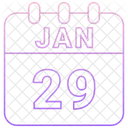 Januar Datum Kalender Symbol