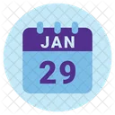 Januar Datum Kalender Icon