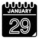 January Day Calendar Icon