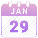 Janvier Date Calendrier Icon