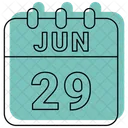 Juni Datum Kalender Symbol