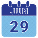 Juni Datum Kalender Symbol