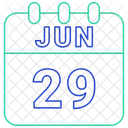 Juni Datum Kalender Symbol