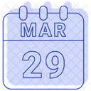 Marz Datum Kalender Symbol