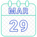 Marz Datum Kalender Symbol