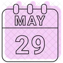 May Calendar Date Icon