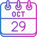 October Calendar Days Time And Date Icon