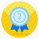2nd Position Badge Emblem Star Quality Badge Icon