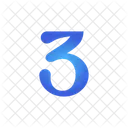 Drei Zahl 3 Zahl Symbol