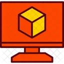 3 D Seta Cubo Ícone